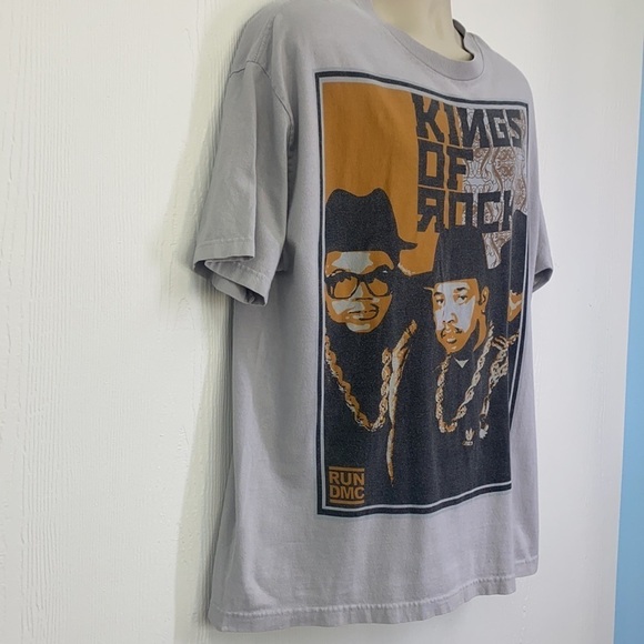 Run DMC - Vintage Run DMC Kings Of Rock Gray T - Shirt Size XL - Picture 4 of 8